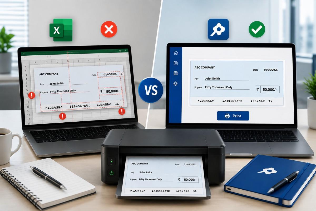 Cheque Printing Software vs Excel Templates