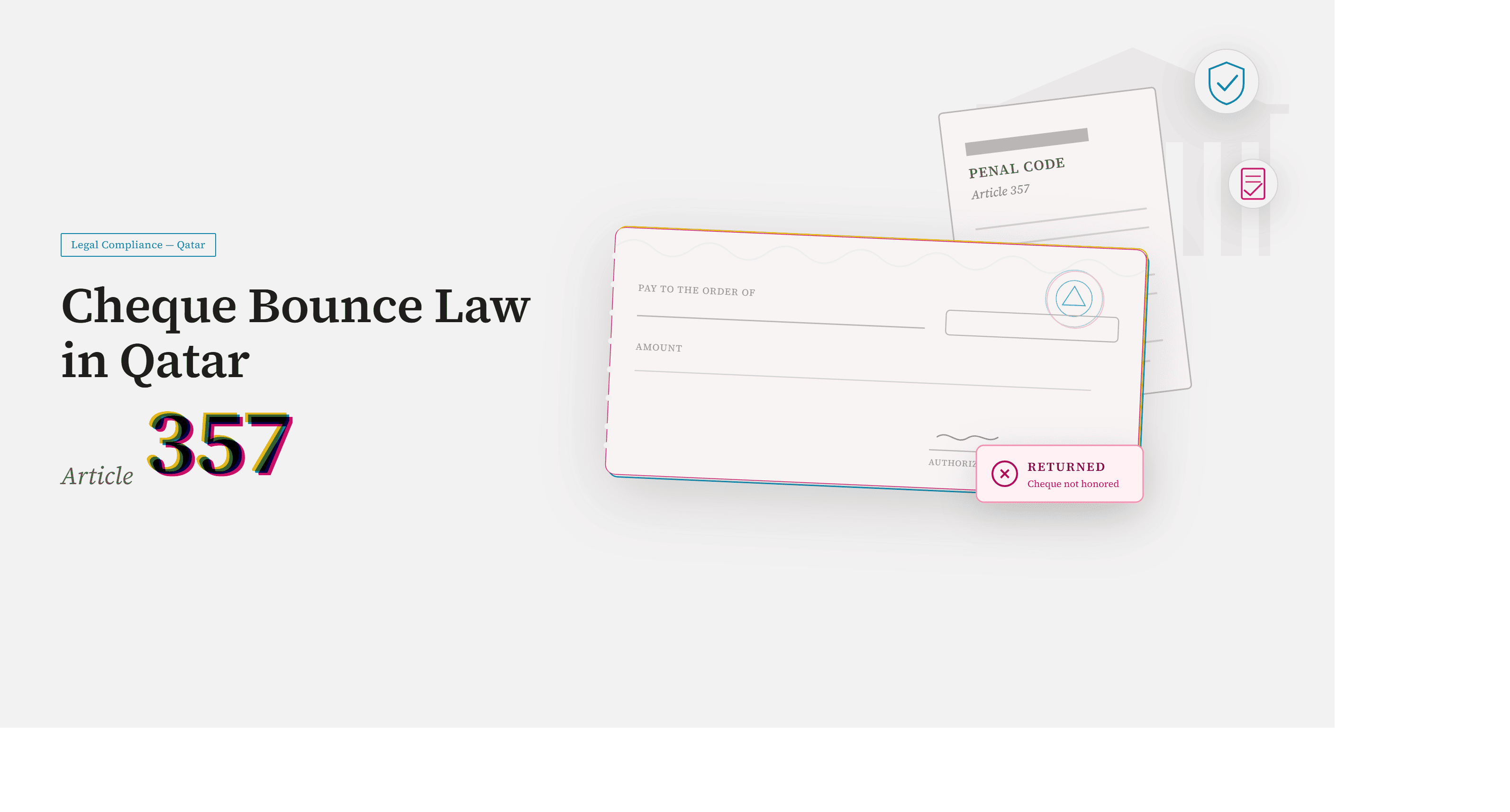 Cheque Bounce Law in Qatar Article 357