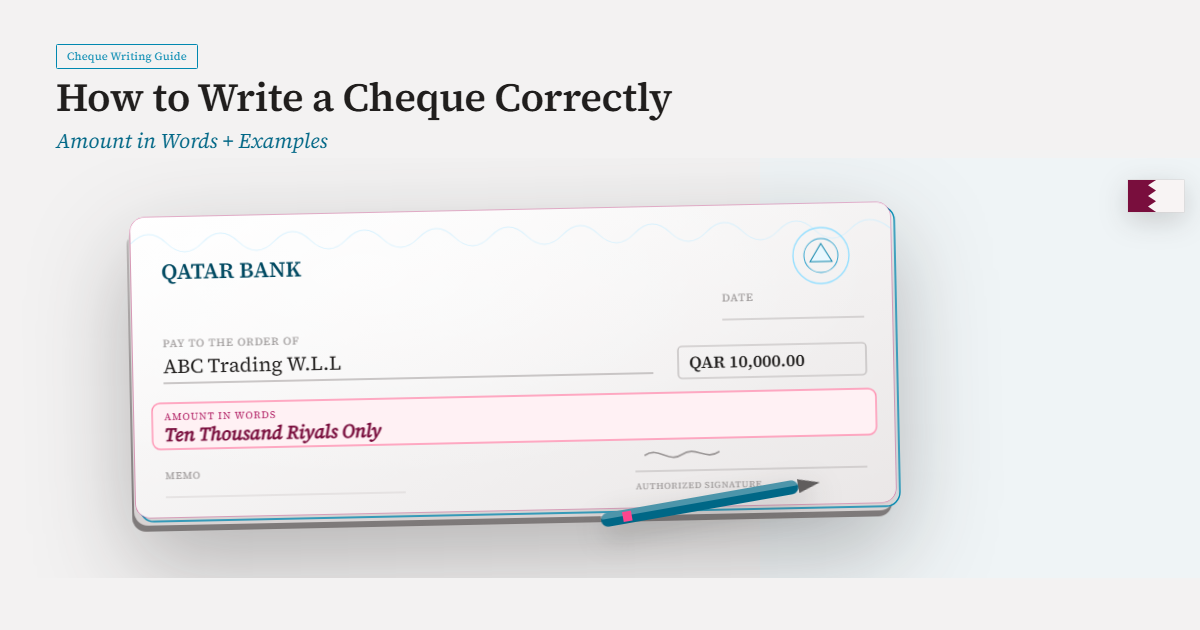 How to Write a Cheque Correctly